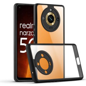 Premium Silicon Soft Framed Case with Clear Back Cover For Realme Narzo 60 5G