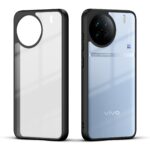 Premium Silicon Soft Framed Case with Clear Back Cover For Vivo X90 5G - Image 2