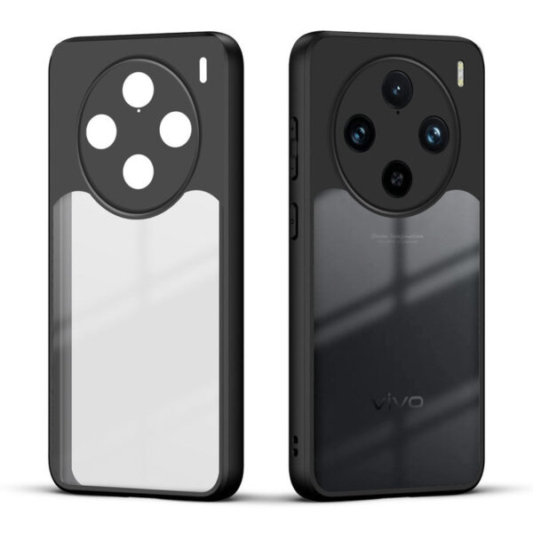 Premium Silicon Soft Framed Case with Clear Back Cover For Vivo X100 Pro 5G - Image 2