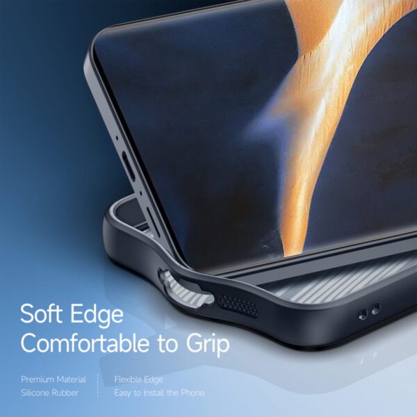 Premium Silicon Soft Framed Case with Clear Back Cover For Vivo X90 5G - Image 3
