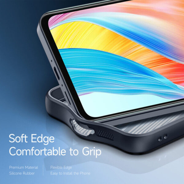 Premium Silicon Soft Framed Case with Clear Back Cover for Oppo A58 4G - Image 3