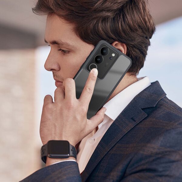 Premium Silicon Soft Framed Case with Clear Back Cover For Vivo V29 Pro 5G - Image 4