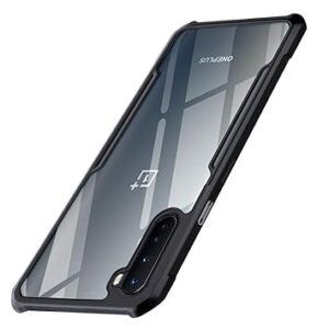EXCICORE Shock Proof Clear Protective Back Case for OnePlus Nord - AirEDGE Technology | 360 Degree Camera Protection | Transparent Hybrid Back Case Mobile Cover for 1+Nord OnePlus Nord - Black