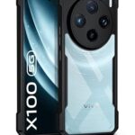 EXCICORE Shock Proof Clear Protective Back Case for Vivo X100 5G - AirEDGE Technology | 360 Degree Camera Protection | Transparent Hybrid Back Case Mobile Cover - Black