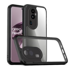 Premium Silicon Soft Framed Case with Clear Back Cover for Oppo Reno 10 Pro Plus 5G