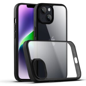 Premium Silicon Soft Framed Case with Clear Back Cover For Apple iPhone 14 Plus