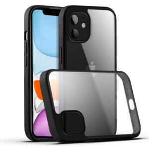 Premium Silicon Soft Framed Case with Clear Back Cover For Apple iPhone 11