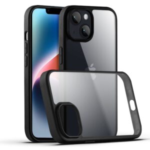 Premium Silicon Soft Framed Case with Clear Back Cover For Apple iPhone 14