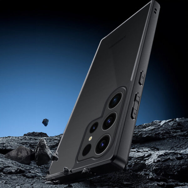 Premium Silicon Soft Framed Case with Clear Back Cover For Samsung S24 Ultra 5G - Image 4