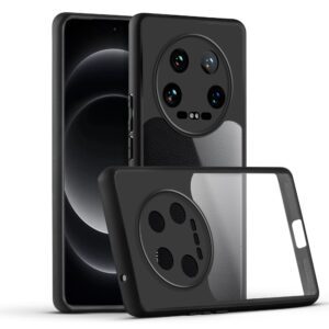 Premium Silicon Soft Framed Case with Clear Back Cover For Xiaomi 14 Ultra 5G