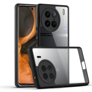 Premium Silicon Soft Framed Case with Clear Back Cover For Vivo X90 Pro 5G