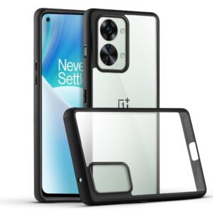 Premium Silicon Soft Framed Case with Clear Back Cover For OnePlus Nord 2T 5G