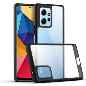 Premium Silicon Soft Framed Case with Clear Back Cover for Redmi Note 12 4G