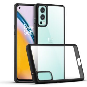 Premium Silicon Soft Framed Case with Clear Back Cover For OnePlus Nord 2 5G
