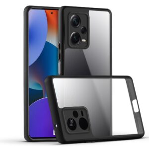 Premium Silicon Soft Framed Case with Clear Back Cover for Redmi Note 12 Pro Plus 5G