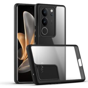Premium Silicon Soft Framed Case with Clear Back Cover For Vivo V29 Pro 5G