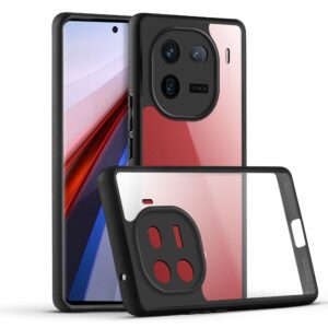 Premium Silicon Soft Framed Case with Clear Back Cover For iQOO 12 5G