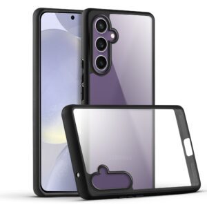 Premium Silicon Soft Framed Case with Clear Back Cover For Samsung S24 5G