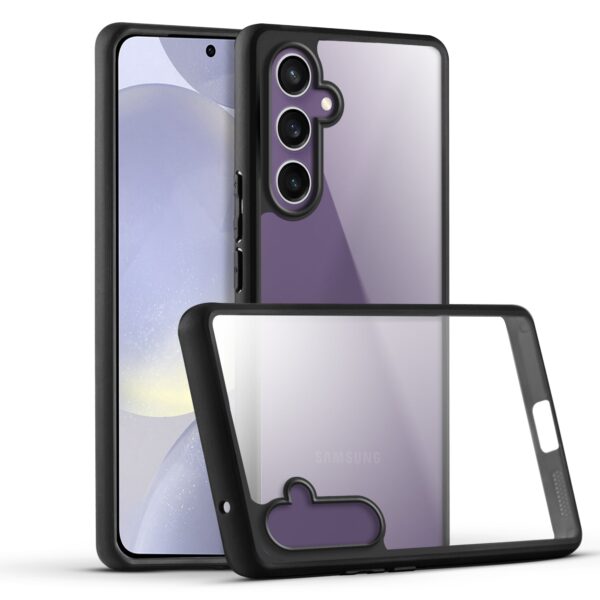 Premium Silicon Soft Framed Case with Clear Back Cover For Samsung S24 5G - Image 1