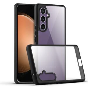 Premium Silicon Soft Framed Case with Clear Back Cover For Samsung S23 FE 5G