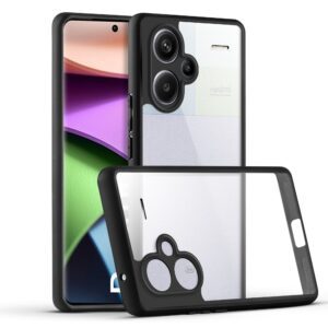Premium Silicon Soft Framed Case with Clear Back Cover for Redmi Note 13 Pro Plus 5G