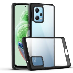 Premium Silicon Soft Framed Case with Clear Back Cover Redmi Note 12 Pro 5G