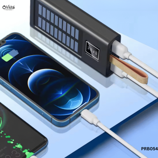 Ovista 18W Fast Charging 20000mAh Power Bank with Solar Panel & Digital Display (Multicolour, PRB054) - Image 3