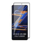 Tempered Glass for vivo iQOO Z5 (Black) Edge to Edge , Pack of 1