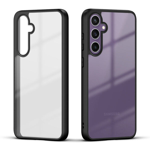 Premium Silicon Soft Framed Case with Clear Back Cover For Samsung S24 5G - Image 2