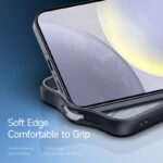 Premium Silicon Soft Framed Case with Clear Back Cover For Samsung S24 5G - Image 3