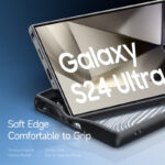 Premium Silicon Soft Framed Case with Clear Back Cover For Samsung S24 Ultra 5G - Image 5